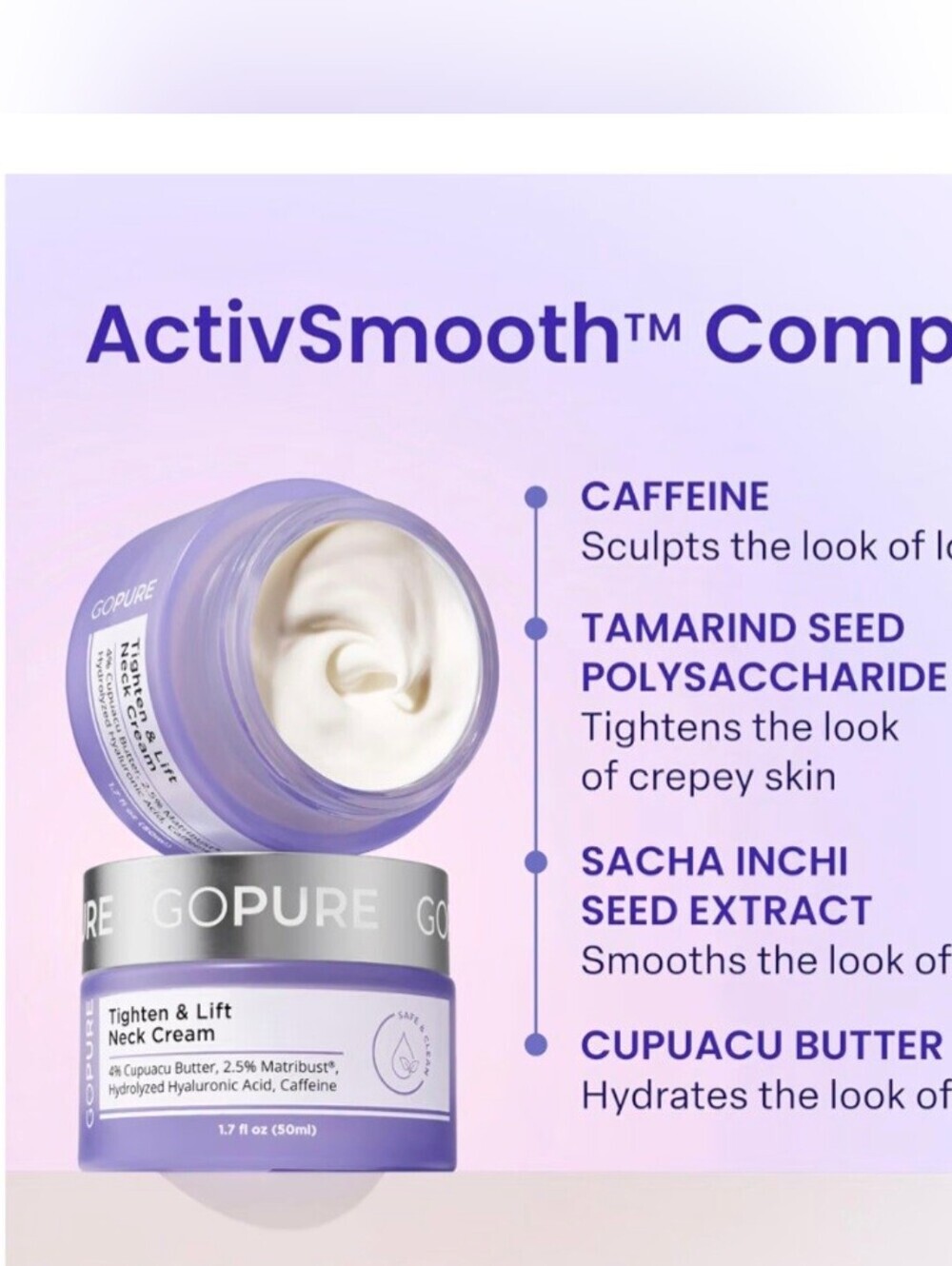 GoPure Tighten & Lift Neck & Chest Moisturizer - Picture 2 of 11
